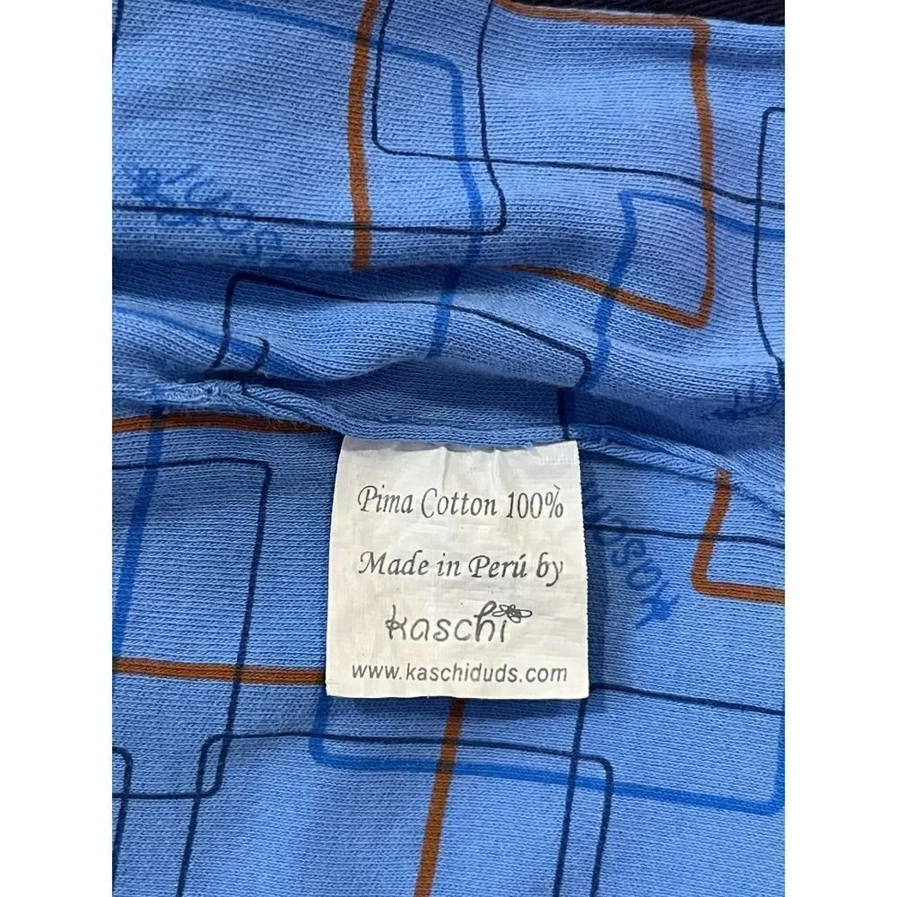 Kaschi Dog Blue Orange Lined Spring Jacket Size M
